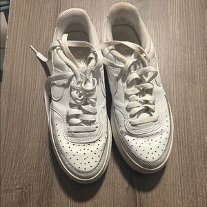 Nike White Low-Top Leather Sneakers